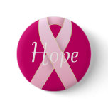 Breast Cancer Awareness Pink Ribbon Designs buttons