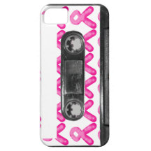 Breast Cancer Awareness Ribbon Candle Cassette iPhone 5 Covers
