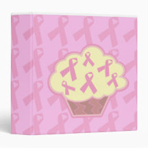 breast cancer awarness cupcake notebook vinyl binders