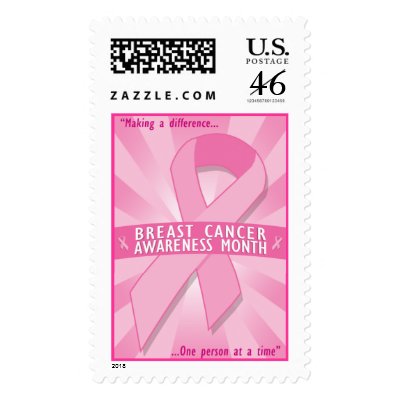 Breast Cancer Awarness Month Postage Stamp by iceknyght