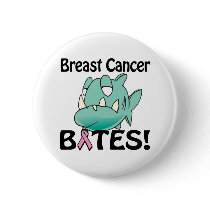 Breast Cancer BITES Pinback Button