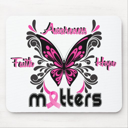 Breast Cancer Butterfly 7 Mouse Pad