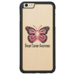 Breast Cancer Butterfly Ribbon of Hope Carved® Maple iPhone 6 Plus Bumper