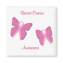 Breast cancer butterfly ribbons magnet by marcya7 Breast cancer butterfly ribbons magnet