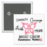 Breast Cancer Celtic Butterfly 3 Button