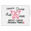Breast Cancer Celtic Butterfly 3 cards