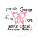 Breast Cancer Celtic Butterfly 3 stickers