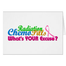 Breast Cancer Chemo Excuse Design Greeting Card