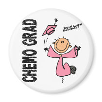 Breast Cancer CHEMO GRAD 1 Refrigerator Magnets
