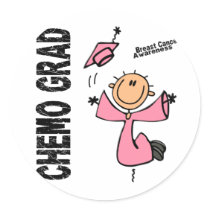 Breast Cancer CHEMO GRAD 1 Stickers