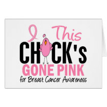 BREAST CANCER Chick Gone Pink Card