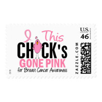 BREAST CANCER Chick Gone Pink Stamp