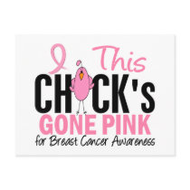 BREAST CANCER Chick Gone Pink Post Card