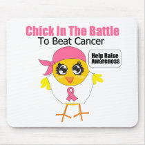 Breast Cancer Chick In the Battle to Beat Cancer mousepads