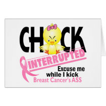 Breast Cancer Chick Interrupted 2 cards