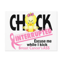 Breast Cancer Chick Interrupted 2 Post Cards