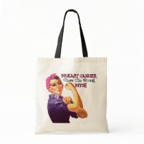 Breast Cancer chose the wrong bitch Canvas Bag
