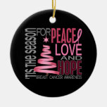 Breast Cancer Christmas 1 Ornaments