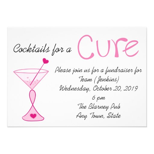 Breast Cancer/Cocktails for a Cure Invitation