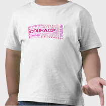 Breast Cancer Courage Word Cloud t-shirts
