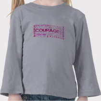 Breast Cancer Courage Word Cloud t-shirts
