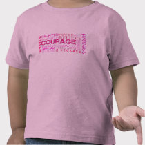 Breast Cancer Courage Word Cloud t-shirts