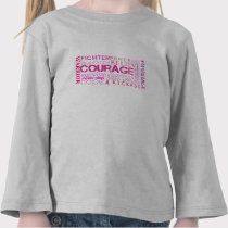 Breast Cancer Courage Word Cloud t-shirts