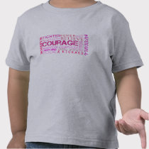 Breast Cancer Courage Word Cloud t-shirts