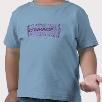 Breast Cancer Courage Word Cloud t-shirts