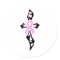 Breast Cancer Cross stickers