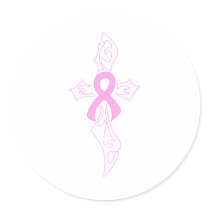 Breast Cancer Cross stickers