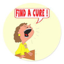 Breast Cancer Cure Round Stickers