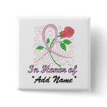 Breast  Cancer Customizable Square Button