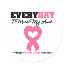 Breast Cancer Every Day I Miss My Aunt stickers by shopforawareness Breast Cancer Every Day I Miss My Aunt stickers