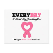 Breast Cancer Every Day I Miss My Granddaughter postcards by shopforawareness Breast Cancer Every Day I Miss My Granddaughter postcards