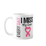 Breast Cancer Everyday I Miss My Sister mugs