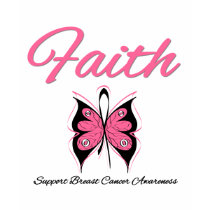 Breast Cancer Faith Butterfly Ribbon t-shirts