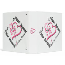 Breast Cancer Faith Hope Love Butterfly Binder