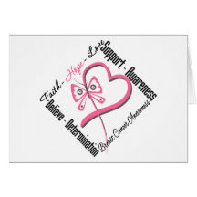 Breast Cancer Faith Hope Love Greeting Cards