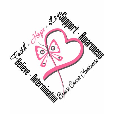 Breast Cancer Faith Hope Love Tshirt by cancerapparel