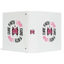 Breast Cancer Faith Love Cure Binder by giftsforawareness Breast Cancer Faith Love Cure Binder