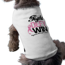 Breast Cancer Fight Defy Win Pet T-shirt