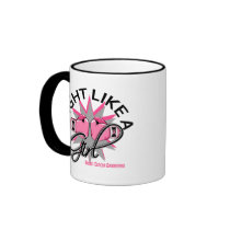 Breast Cancer Fight Like A Girl 12.3 Coffee Mugs