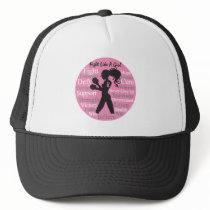 Breast Cancer Fight Like A Girl Collage Trucker Hats