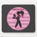 Breast Cancer Fight Like A Girl Collage mousepads