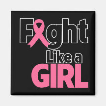 Breast Cancer Fight Like a Girl Fridge Magnet