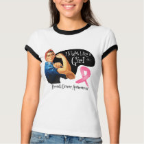 Breast Cancer Fight Like a Girl Rosie The Riveter t-shirts