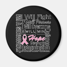 Breast Cancer Fight Persevere Overcome Win Magnet