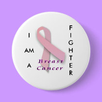 Breast Cancer Fighter - button by Horseshoes3 Breast Cancer Fighter - button
