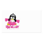 Breast Cancer Fighting Penguin Business Card Template